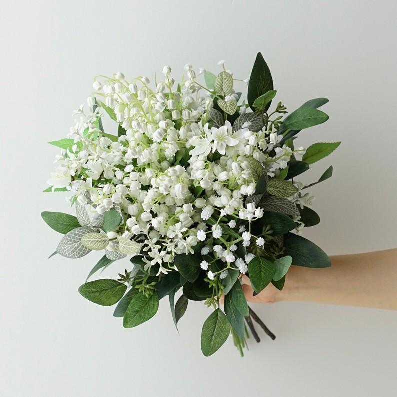 すずらんとかすみ草のナチュラルブーケ（ブートニア付） | 6枚目