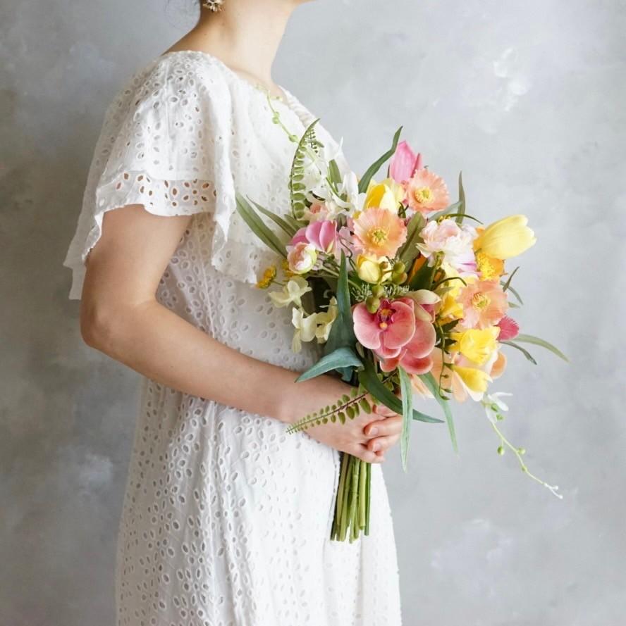 海に映える！トロピカルな上品リゾートブーケ（ブートニア付） | 5枚目